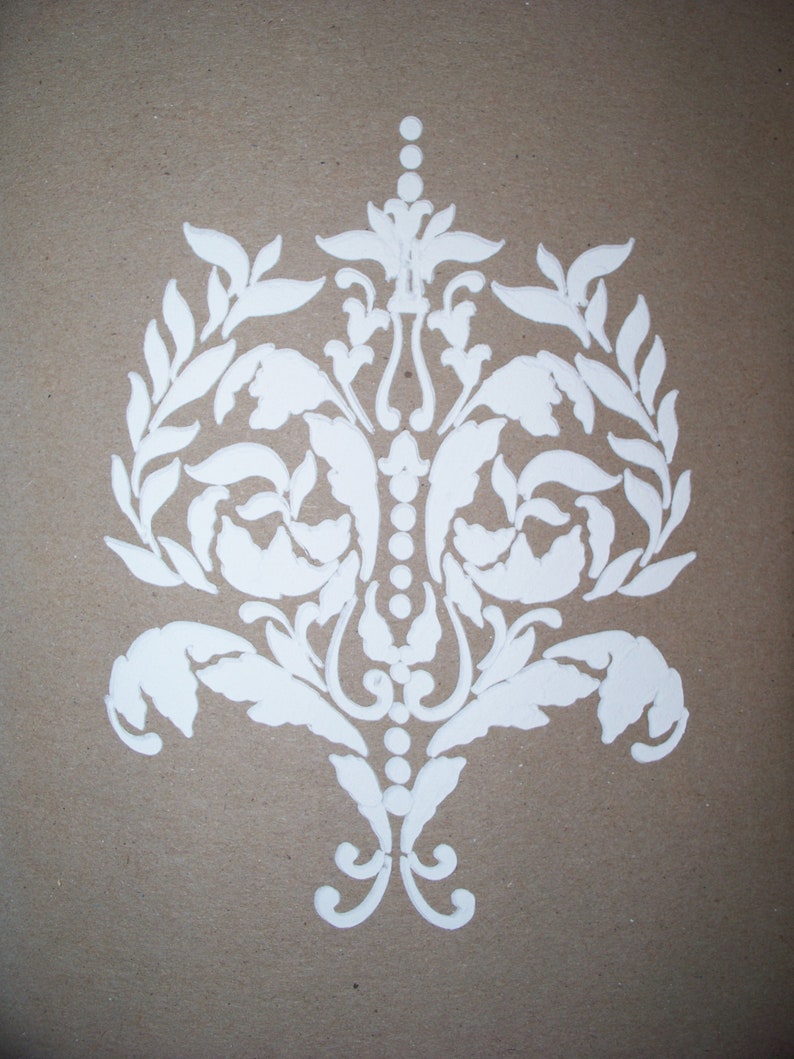 Plaster Stencil French Damask Wall Stencil Furniture Stencil Etsy
