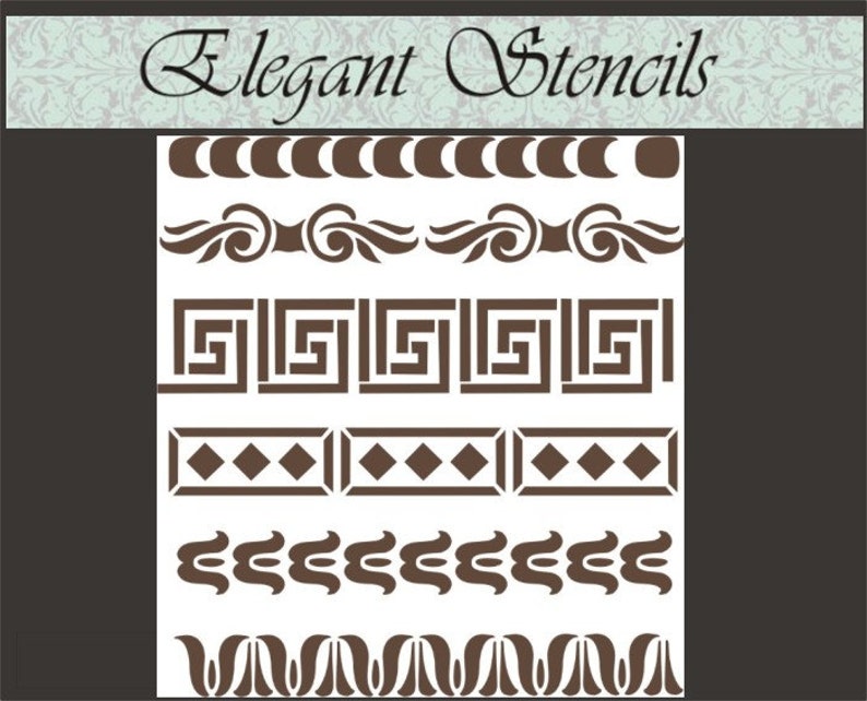 Furniture Stencil Borders 3 Wall Stencil Floor Stencil Etsy