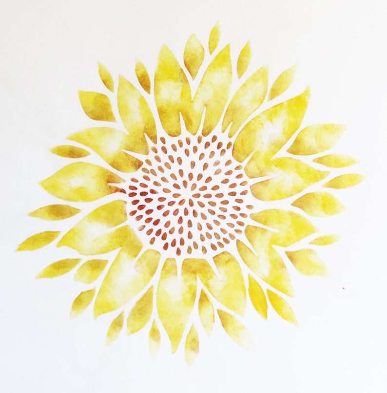 Wall Stencil Large Sunflower Painting StencilsFurniture Etsy