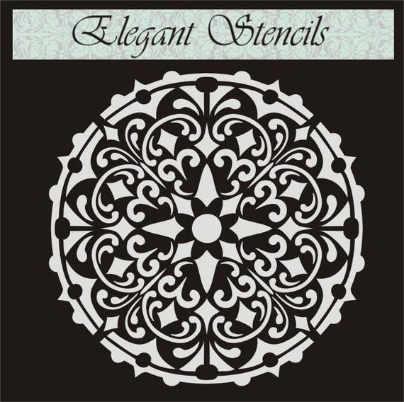 wall stencil pa bally mandala stencil furniture stencil etsy