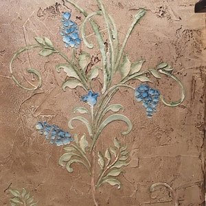 Stencil, Wall Stencil,Raised Plaster Stencil Fleurs D' Amour Wall Stencil, Painting Stencil, Decorative Stencil image 3