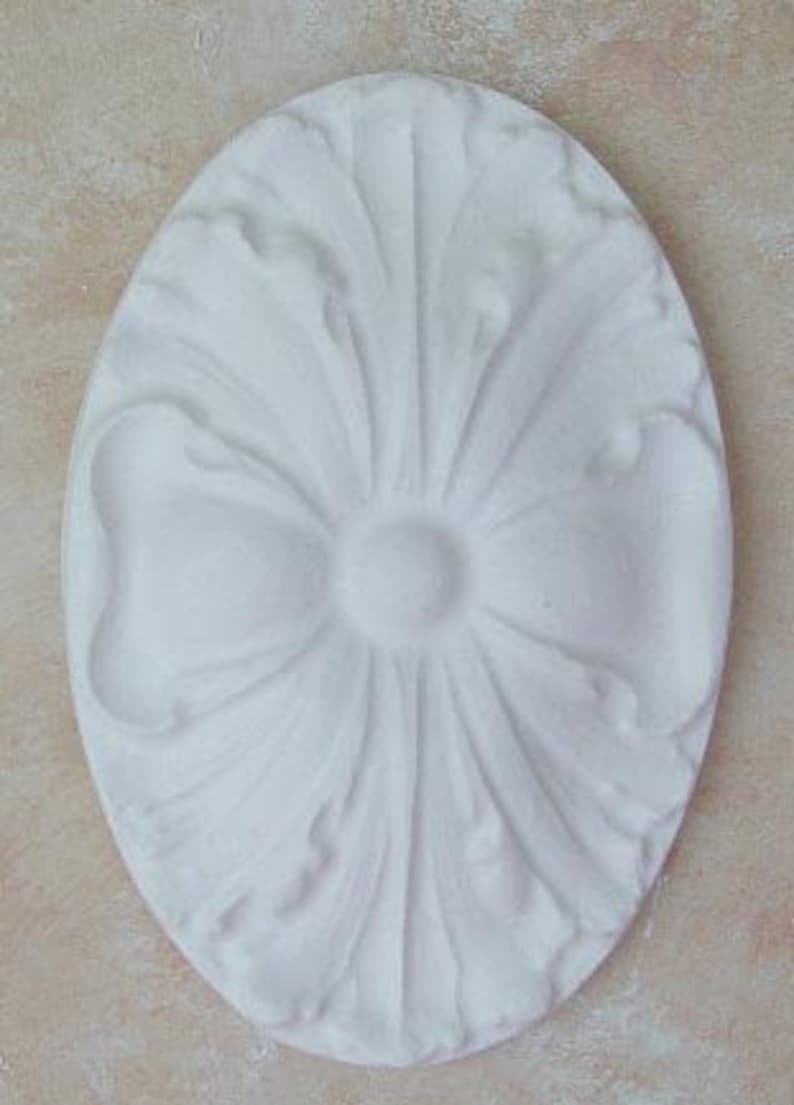 Floral Medallion 4x6 Plaster Mold Craft Mold Concrete Etsy