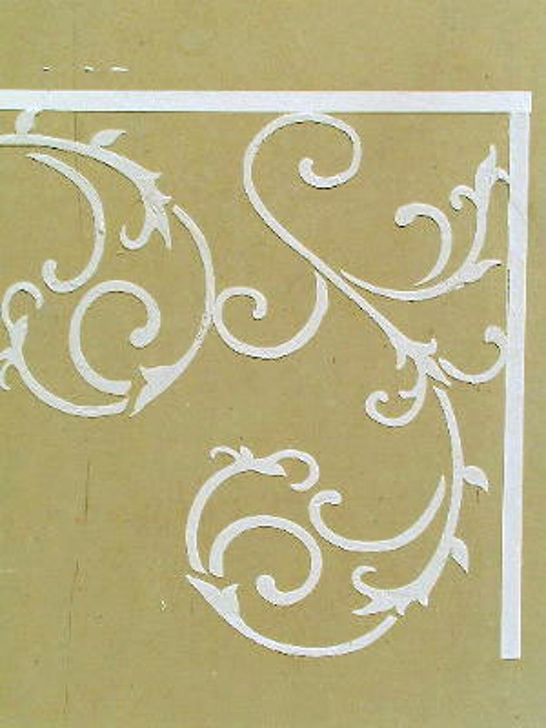 Stencil Wall Stencil Raised Plaster Stencil Wrought Iron Etsy