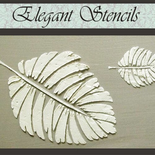 Palm Leaf Stencil Etsy