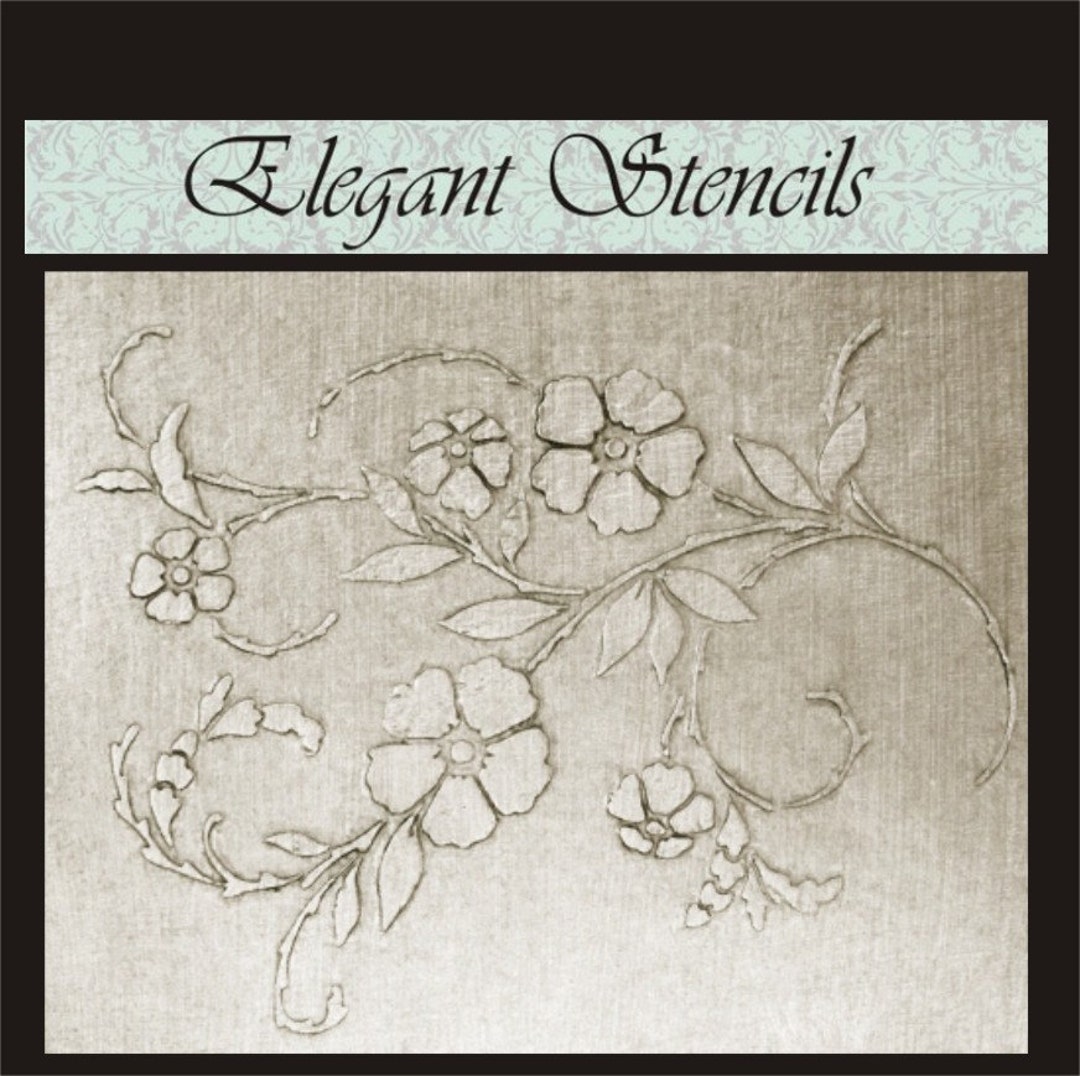 Stencil, Wall Stencil, Plaster Stencil Jardin De Fleurs Wall Stencil