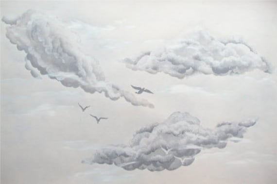 Clouds Stencil Wall Stencil Ceiling Stencil