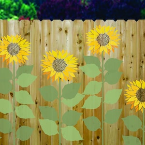 Wall Stencil Large Sunflower, HUGE flower head, Painting Stencil, Fence Stencil, Large Flower Stencil