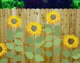 Wall Stencil Large Sunflower, HUGE flower head, Painting Stencil, Fence Stencil, Large Flower Stencil