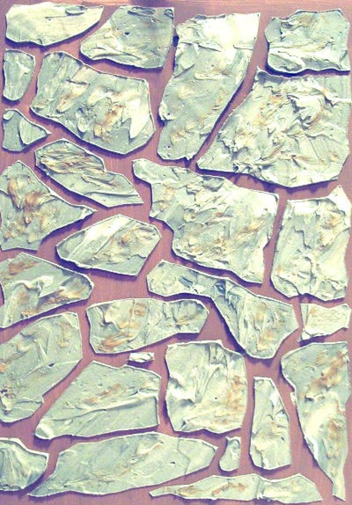 Raised Plaster Flagstone Stencilfloor Stencil Paint Etsy