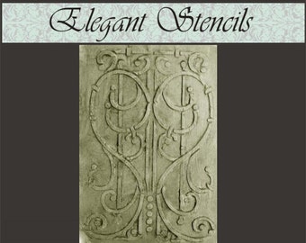 Plaster Stencil French Wrought Iron Wall Stencil, Painting Stencil, Furniture Stencil