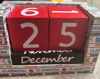 Perpetual Wooden Block Calendar Calendar Blocks Colored Pencils Great Perpetual Wooden Block Calendar Calendar Blocks Colored Pencils Great