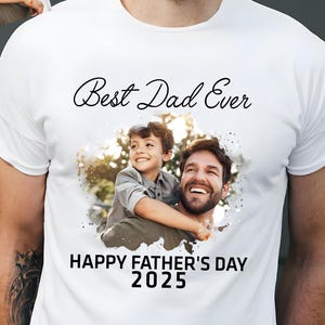 Personalized Photo Dad Happy Fathers Day Shirt, Custom Photo Shirt For Dad, Birthday Dad Gift Tee, Custom Photo Shirt For Dad, Father&#39;s Day