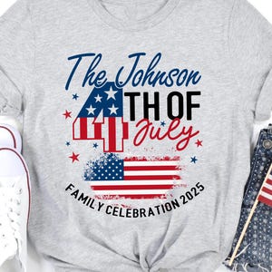 Personalized 4th of July Family Celebration 2025 Shirt, 4th of July Party Tee, Matching Family 4th of July Shirts, Gift for Family