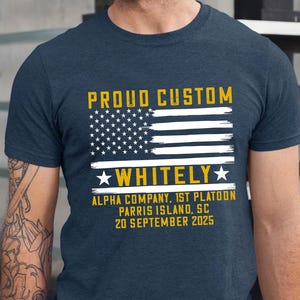 Custom Military Family Shirt: Proud Mom/Dad Boot Camp Graduation