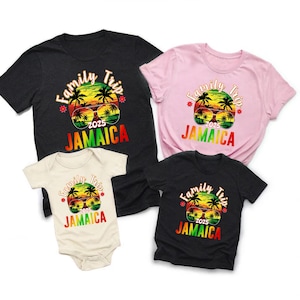 Jamaica Family Trip 2025, Matching Family 2025 Tees, Jamaica 2025 Vacation Shirts, Jamaica Travel Tshirt Cruise Squad Shirt Jamaica Birthday