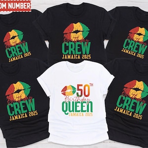 Personalized Jamaica Birthday Crew Shirt, Birthday Squad Tshirt, Jamaica 2025 Trip T-Shirts, Jamaica Vacation, Birthday Girl Shirt