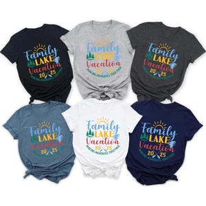 Personalized Family Lake Vacation Shirt, Camping Lake Trip Shirts, Custom Group Vacation Tees, Matching Lake Vacay T-shirts, Summer Vacation