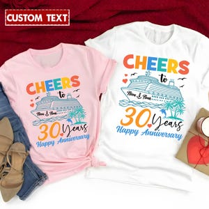 Customized Anniversary Cruise 2025 Shirt, Wedding Anniversary Tee, Anniversary Vacation Shirts, Custom Anniversary Celebration Cruise Couple