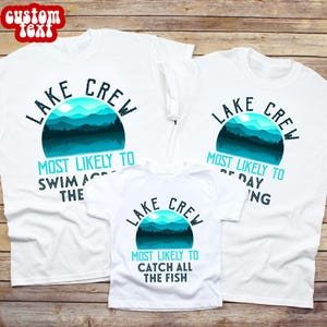 Personalized Funny Most Likely to Lake Crew Shirts, Matching Family Lake Vacation Shirts, Funny Summer T-shirt, Retro Lake Trip Shirt