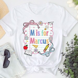 Personalized Back To School Kid Shirt With Name, Kids 1st Day of School Tee, First Day of School Toddler, School Outfit, Shirts for Kid