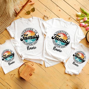 Personalized 2025 Family Vacation Tee, Custom Destination and Name Tshirt, Family Trip Tee, Funny Vacation Shirts, Family Reunion Shirt