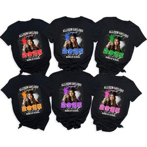 Personalized Proud Graduate Shirt, Custom Photo Senior Shirts, Senior 2025 Graduate Shirts, Group 2025 Grad Tees, Graduation Squad Tee