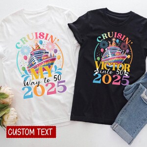 Geburtstagskreuzfahrt 2025 Shirt, Kreuzfahrt-Geburtstagsfeiergeschenk, Geburtstags-Gruppenshirt, passende Geburtstags-T-Shirts, Kreuzfahrt-Geburtstagsreise