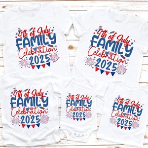 Red White and Blue Family Crew T-Shirt, American Family Matching Tee, 4th Of July Group Shirt, 4th of July Celebration Outfit, Family Shirt