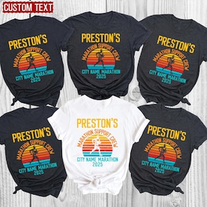 Personalized Running Team T-Shirts, Vintage Run Crew Shirt, Custom Running Squad Shirt, Gift For Runner, Marathon Runner Gift