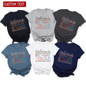 Personalized Vintage 1965 Birthday Shirt, Custom 60th Birthday Crew Shirt, Sixty Birthday Squad Tee, Birthday Party shirt, Birthday Group
