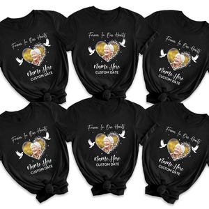 Personalized Forever In Our Hearts Shirt, Custom Memorial Shirt With Photo, Custom Memorial Picture, Forever Missed Shirt, Funeral Matching