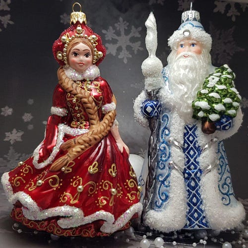 Hand-Blown Glass Whale Ornament: Turquoise Glitter Ocean Decor