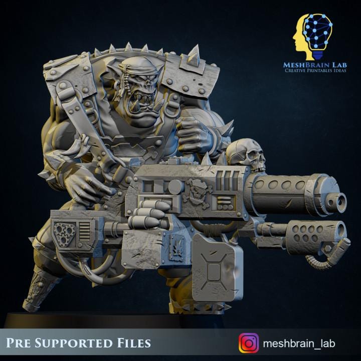 Pirate Ork With Big Bada Boom Weapon_3 By Meshbrain Labs