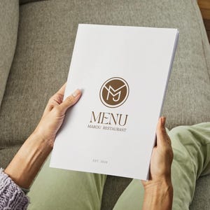 Editable Restaurant Menu Template: Modern 8-page A4 Design (digital ...