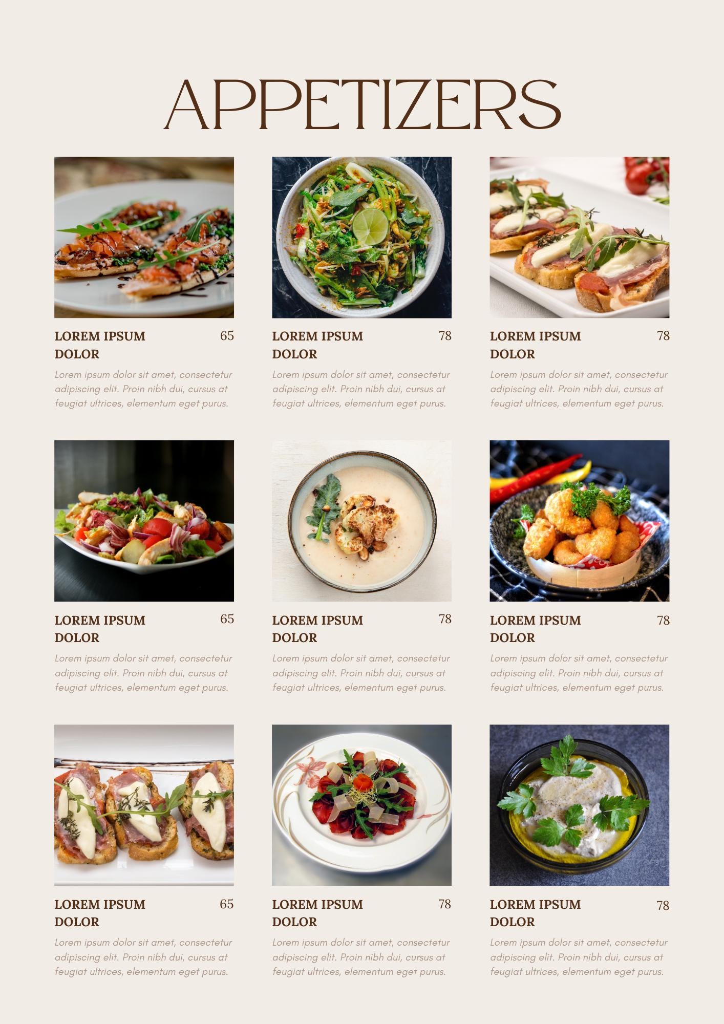 Editable Restaurant Menu Template: Modern 8-page A4 Design (digital ...