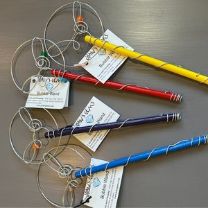 Handmade Bubble Wand - Small Party Favor or Toy Wedding Favor