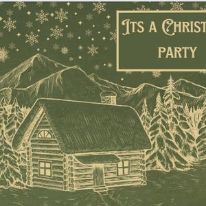 Weihnachtsparty Einladungen Design Vorlage - Ferienzeit Karten - festliches Event - Weihnachtsfeiern - Familie und Freunde - druckbar