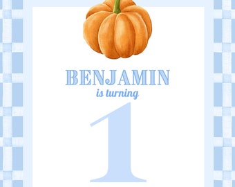 Pumpkin Patch First Birthday Invitation