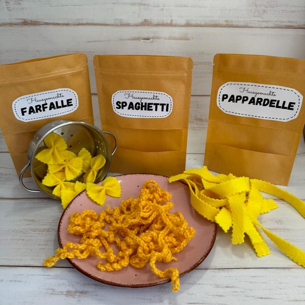 Pasta for play kitchen and shop, felt toys, miniature food, children's kitchen, shop accessories