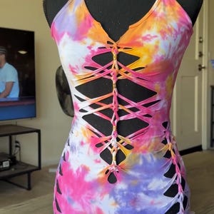 MTO Heatwave Honey Slit Weave Romper, Handmade Rave Outfit, Festival Outfit, EDM Dance Wear