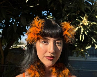 Pinces à cheveux duveteuses MTO, Jolies pinces à cheveux, Accessoires pour cheveux, Griffe à cheveux, Accessoires plumes duveteuses, Accessoires EDM, Mode rave, Pince plume