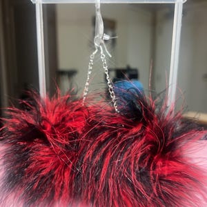 Marabou Fluff Örhängen, Rave Accessoarer, Fluffiga Fjäderörhängen, Festival Accessoarer, Pom Pom, Livfulla Statement Smycken, Färgglad