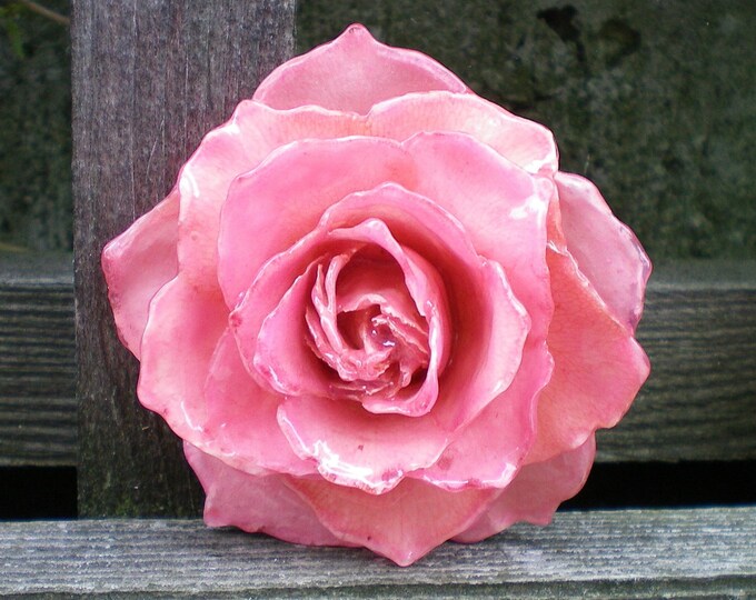 REAL Light Pink ROSE Pin and Pendant Etsy