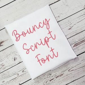 Bouncy Script Embroidery Font: Native BX, Handwritten Style (Digital Download)