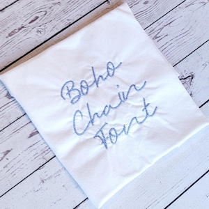 Boho Chain Font Embroidery Design: 6 Sizes (Digital Download)