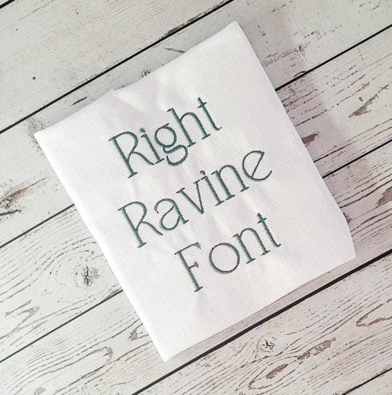 Right Ravine Embroidery Font Native BX, Handwritten (digital Download