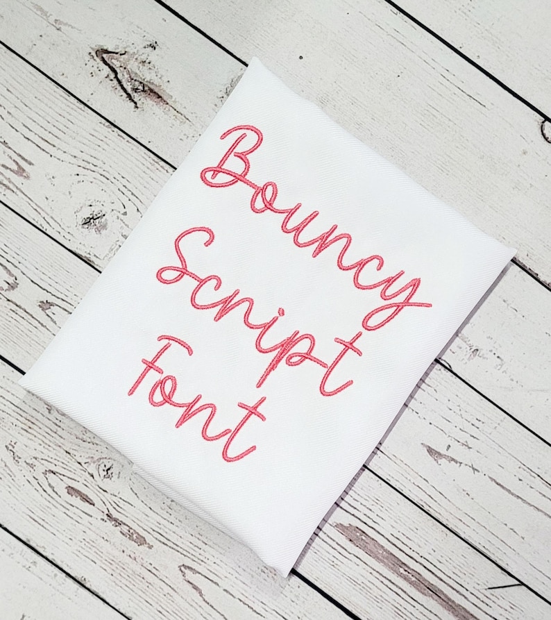 Bouncy Script Embroidery Font Design: 6 Sizes (digital Download) - Etsy