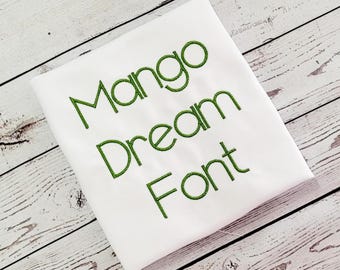 Mango Dream-lettertype: Native BX-lettertype borduurontwerp (digitale download)