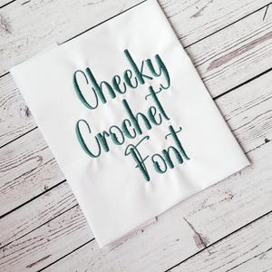 Cheeky Crochet Embroidery Font: Native BX Font (Digital Download)