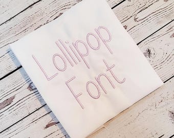 Lettertype lolly: Native BX-lettertype borduurontwerp (digitale download)